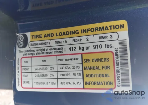 2024 Ford Edge Se from USA, damaged, VIN 2FMPK4G97RBA84748